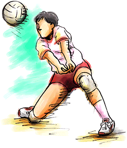 選択した画像 バレーボール レシーブ イラスト たつく