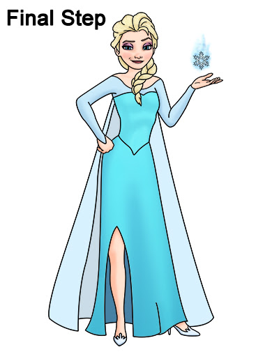 Download Elsa With Her Hair Down Coloring Pages | SCX Slots