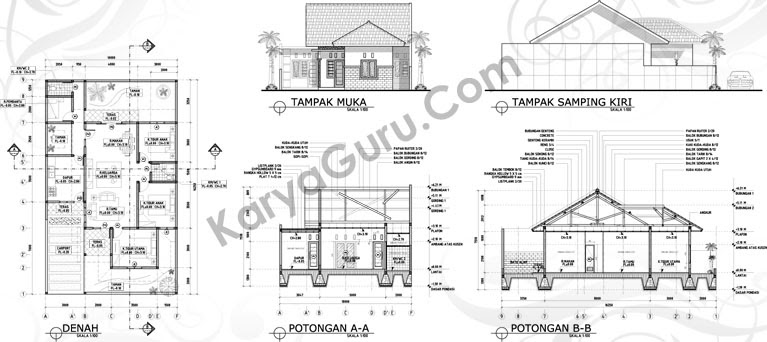 Gambar Denah  Rumah  Lengkap Autocad  Feed News Indonesia