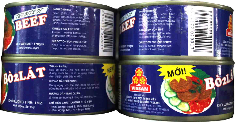 This file was uploaded by cmlraoswt and free for personal use only. Vissan 2 Slice Beef 170gr X 12 Cans