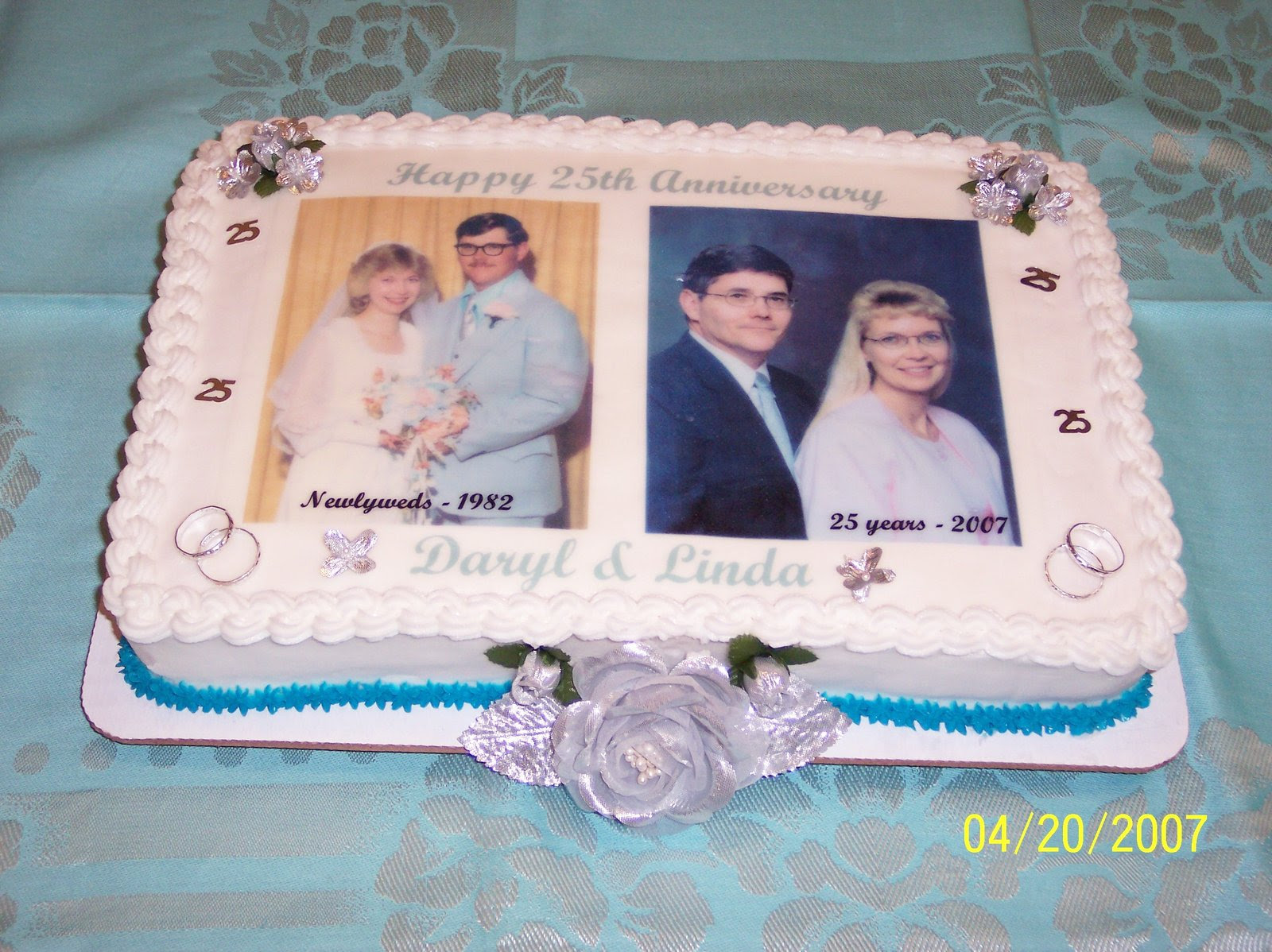 25th Wedding Anniversary Cake Decorations