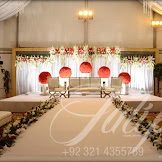 Gold And White Wedding Stage Decor