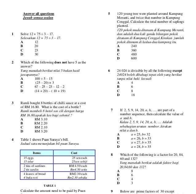 Contoh Soalan Ramalan Sains Pt3 2018 - Soalan bv