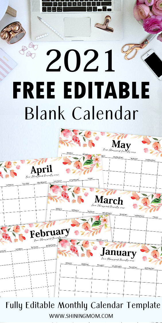 Each month on a separate page with a room for notes. Free Fully Editable 2021 Calendar Template In Word