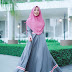 Baju Gamis Abu Abu Polos Cocok Dengan Jilbab Warna Apa