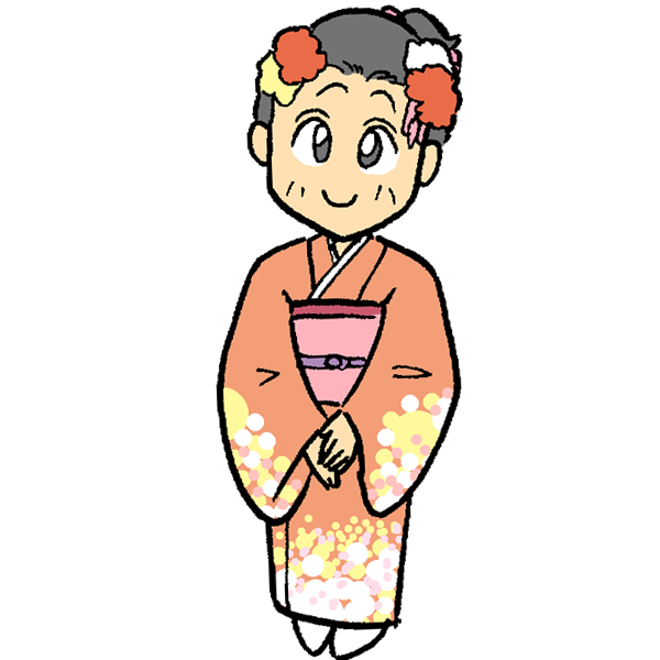 新鮮な着物 女の子 イラスト フリー イラスト画像