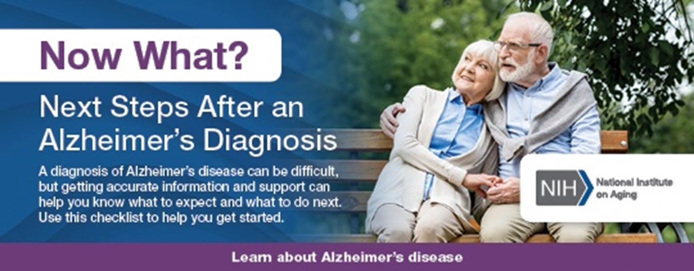 Next steps after an Alzheimer's diagnosis flyer