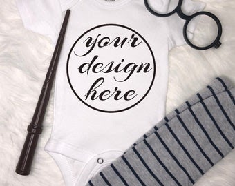 Download Blank White Baby Bodysuit / Mockup / Onesie / Mock Up ...