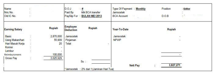 Contoh Form Faktur Pajak - Contoh 193