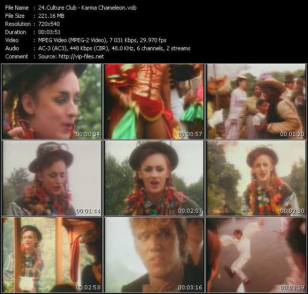 Red, gold, and green, red, gold, and green. Culture Club Karma Chameleon Vob File