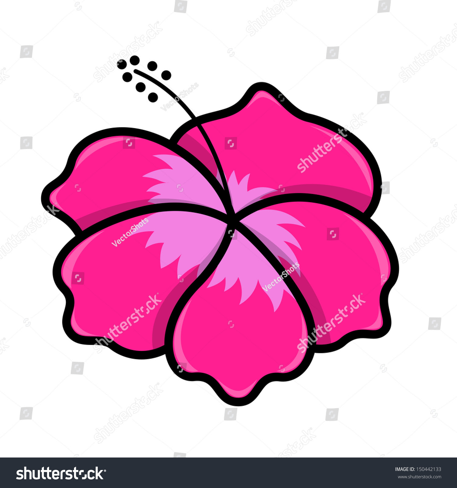 Lukisan Gambar Bunga Raya Hitam Putih | Cikimm.com