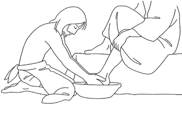 Click here for all bible printables. Jesus Foot Washing Color Page Clip Art Library