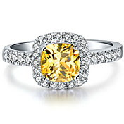 3 Carat Halo Style Cushion Women SONA Cry...