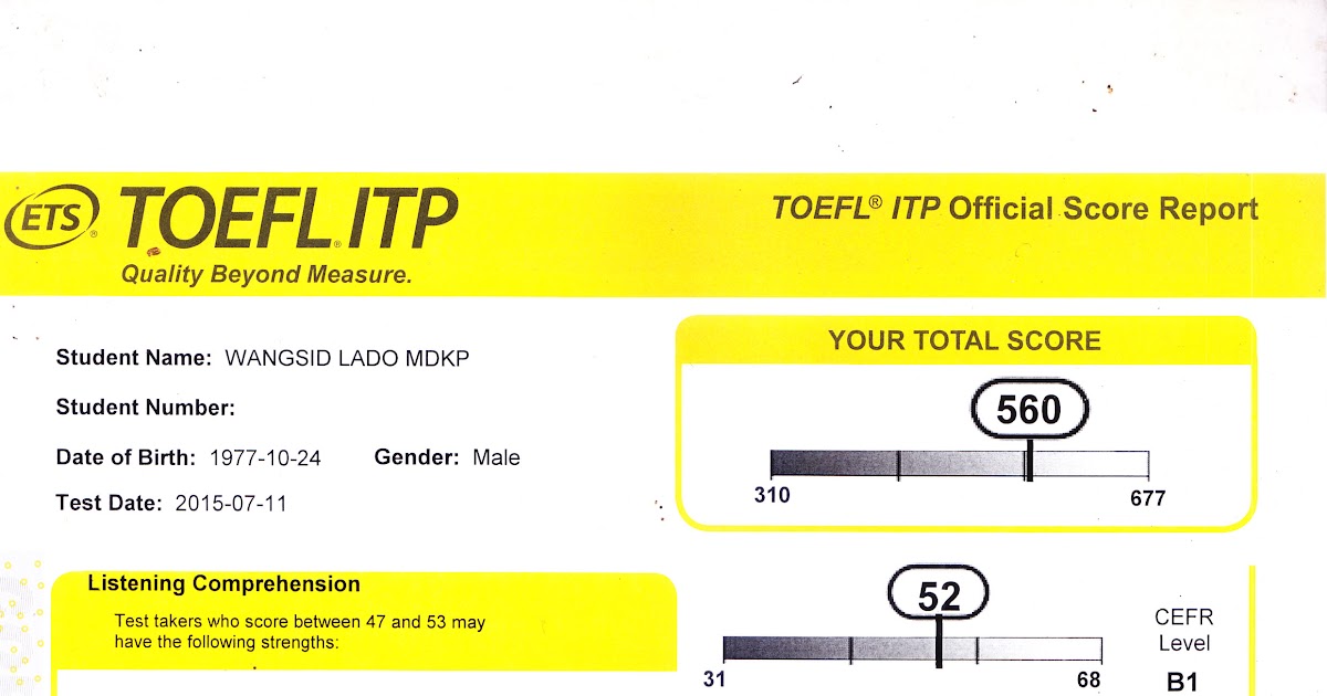 Baru Toefl Itp