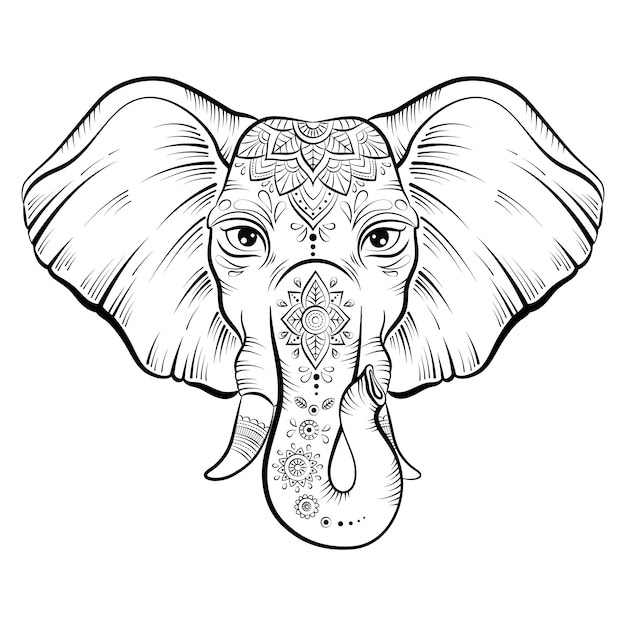 Free Free 224 Lotus Elephant Mandala Svg SVG PNG EPS DXF File
