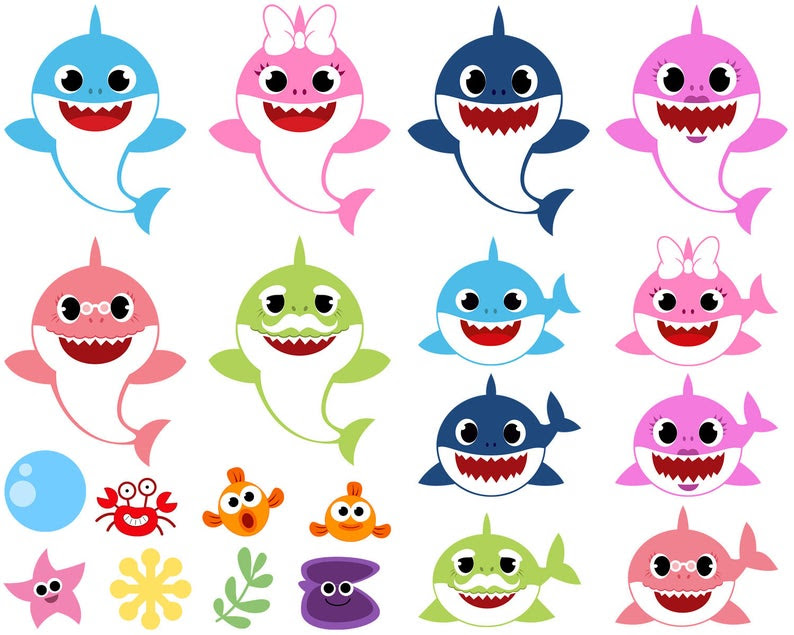 Download Baby Shark Svg Black And White