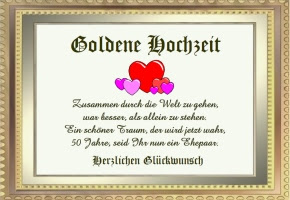Gedichte für die goldene hochzeit. Goldene Hochzeit Gedichte