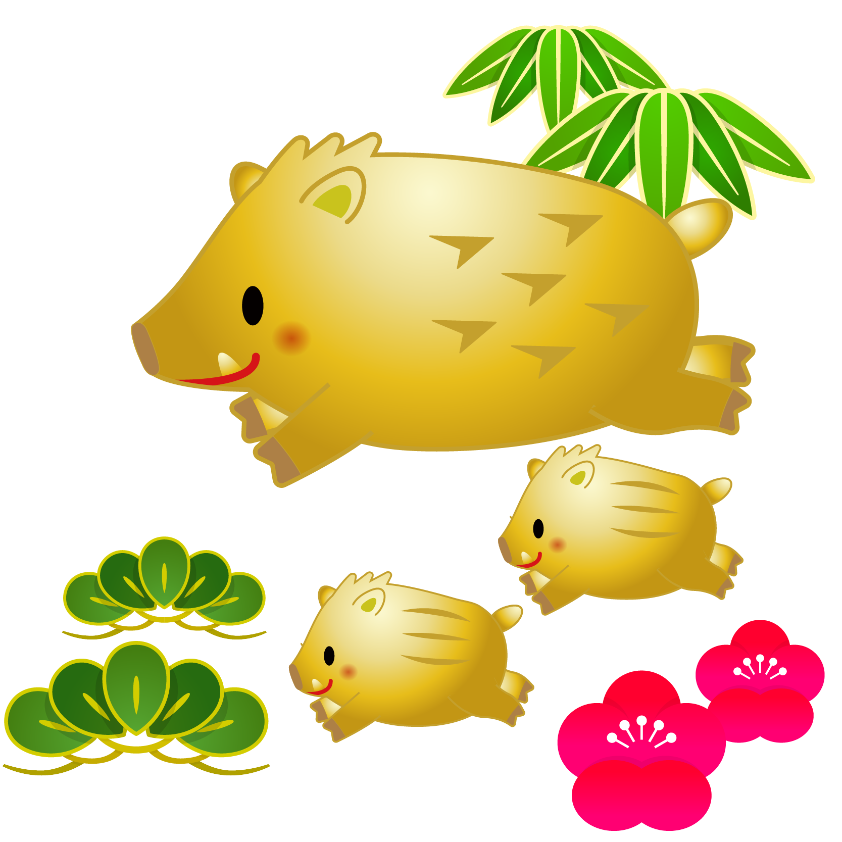 ロイヤリティフリーフリー 素材 イノシシ イラスト 無料 動物ゾーン