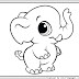 Cute Elephant Colouring Pages