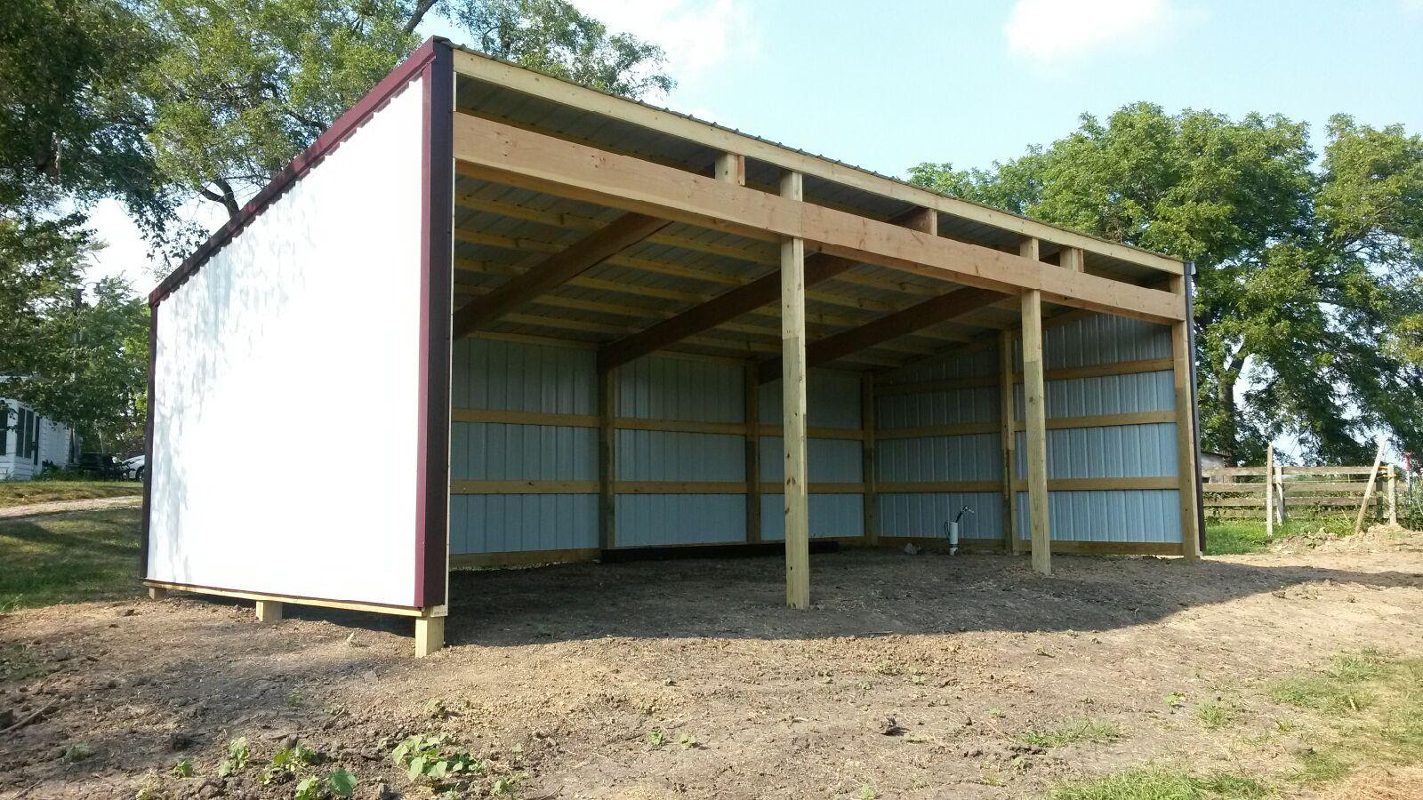 dominic shed: pole barns with lean to