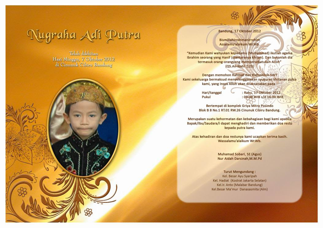 Surat Undangan Khitan Dalam Bahasa Inggris - Contoh Isi ...