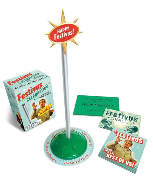 Throw your own festivus this holiday season with our printable invites, wine labels, grievance cards and seinfeld drinking game — don't forget the flowers. Festivus Seinfeld Celebration Kit By Running Press Book Publishers Barnes Noble