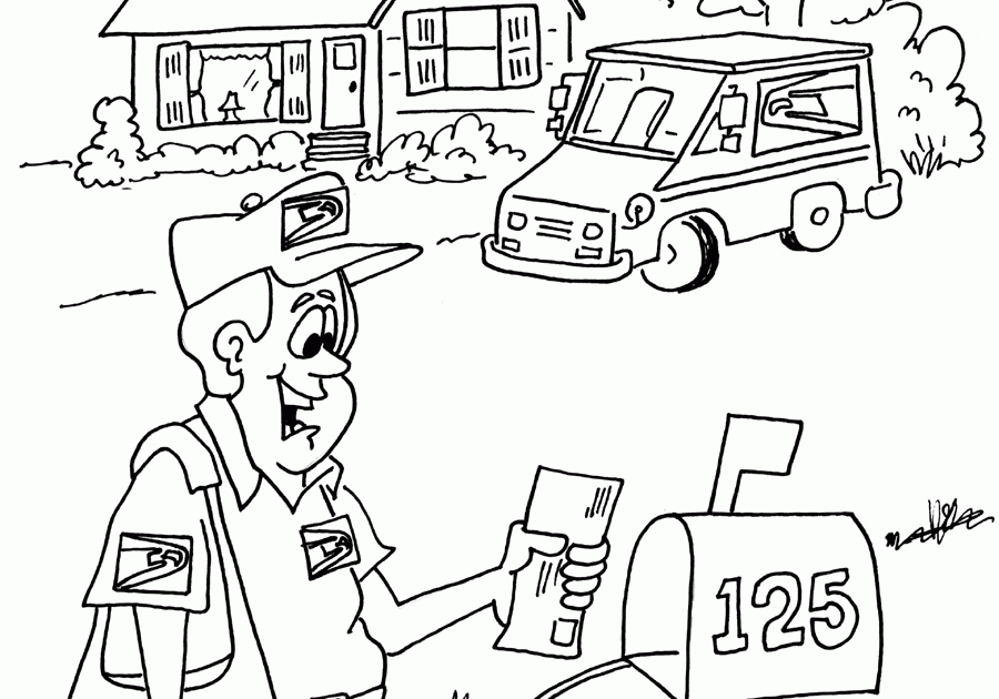 10 Post Office Coloring Pages Preschool | Top Free Coloring Pages For Kids