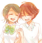 無料イラスト画像 上男女 仲良し イラスト かわいい