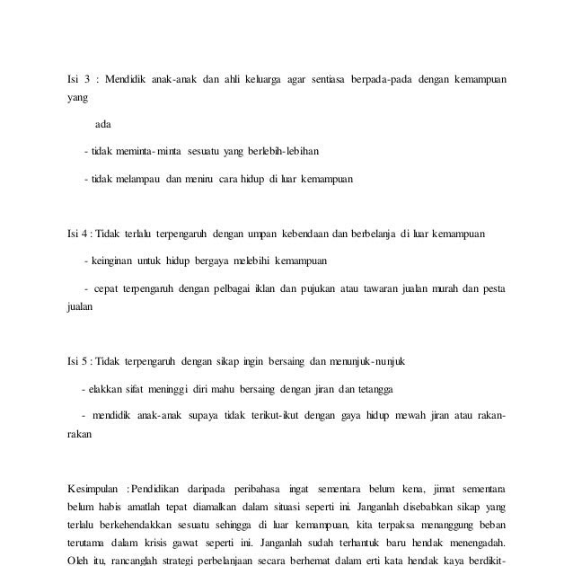 Contoh Karangan Amalan Berbelanja Secara Berhemah - Temblor En