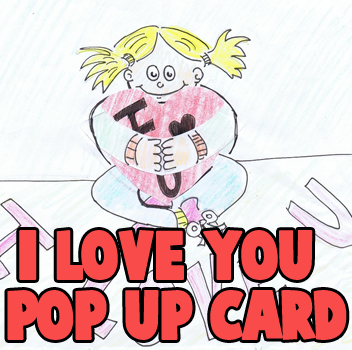 I love pop up cards but i don't love trying to figure out how to assemble them. How To Make Valentines Day Pop Up Card Of Girl Hugging Heart Crafts Idea For Kids Kids Crafts Activities Kids Crafts Activities