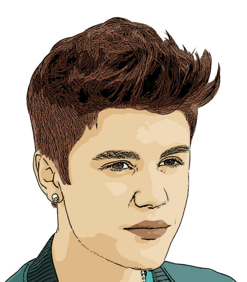Foto Sketsa Justin Bieber
