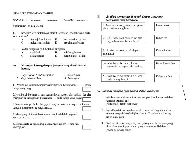 Contoh Soalan Pj Tahun 1 Kssr - Contoh Kee