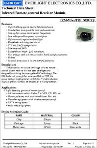This article will discuss about what is diode, its brief history, operation modes, vi characteristics, types, applications. Irm V538 Tr1 Datasheet Infrared Remote Control Receiver Module