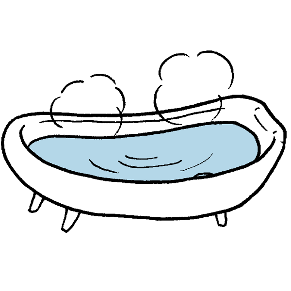 かわいい動物画像 無料ダウンロードイラスト 風呂桶
