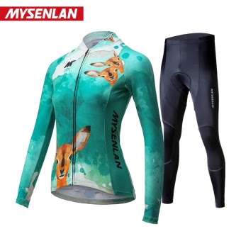  Harga  MYSENLAN perempuan musim panas  lengan panjang sepeda jersey Lengan panjang jas Online 