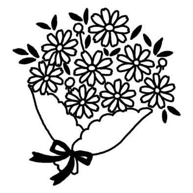 新鮮な白黒 花束 イラスト 簡単 ただのディズニー画像