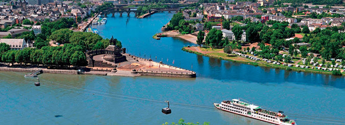 Sông Moselle và sông Rhine ở Đức. (Ảnh: Internet)