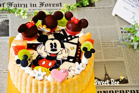 ミッキーマウス ケーキ 500 トップ画像のレシピ