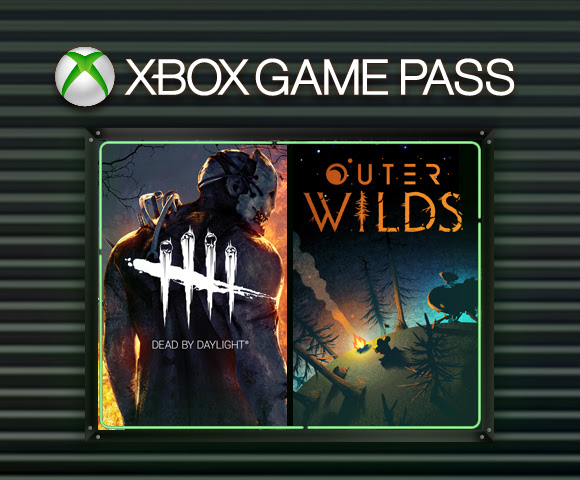Dead by Daylight and Outer wilds in a 50/50 split layout.