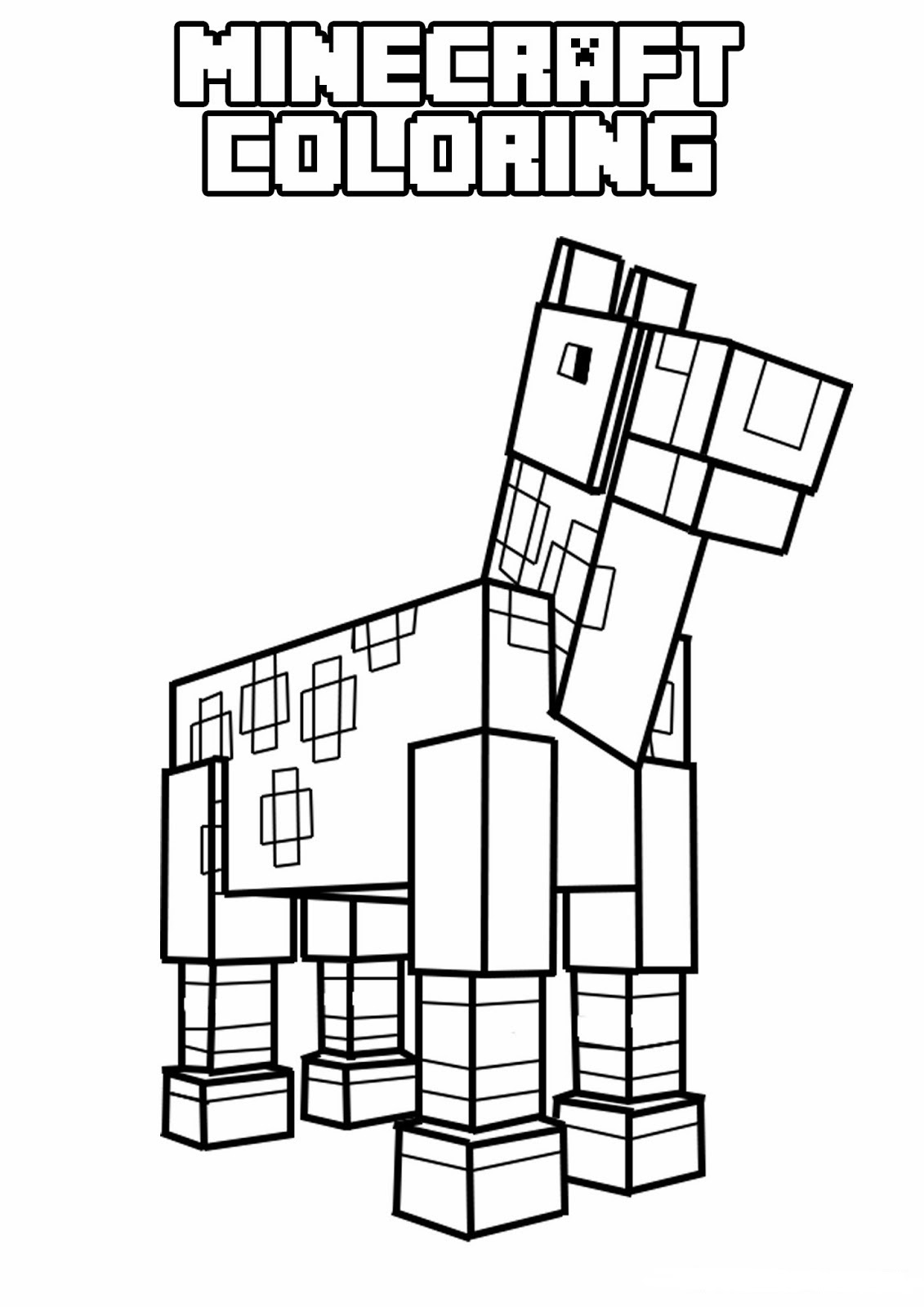 Minecraft creeper coloring page 1. Free Printable Minecraft Creeper Coloring Pages