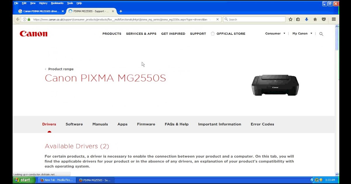 Canon Mg2550S Driver Unavailable / Canon Pixma MG2550 ...