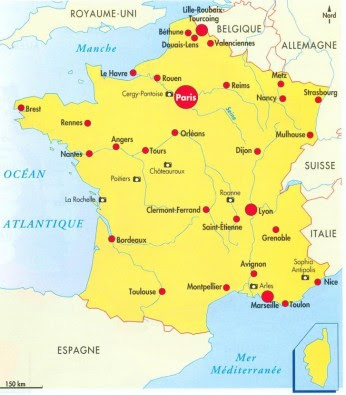 Une carte muette des grandes villes à compléter pour apprendre les noms et positions des agglomérations principales de notre pays. Les Plus Grandes Villes De France Blog Des Cm1 De La Grande Ile