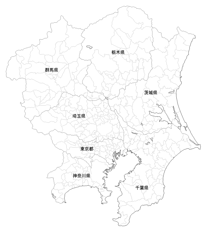 Japan Image 東京都地図 フリー素材