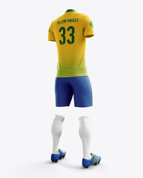 Download Mens Full Soccer Kit with Mandarin Collar Shirt Mockup ...