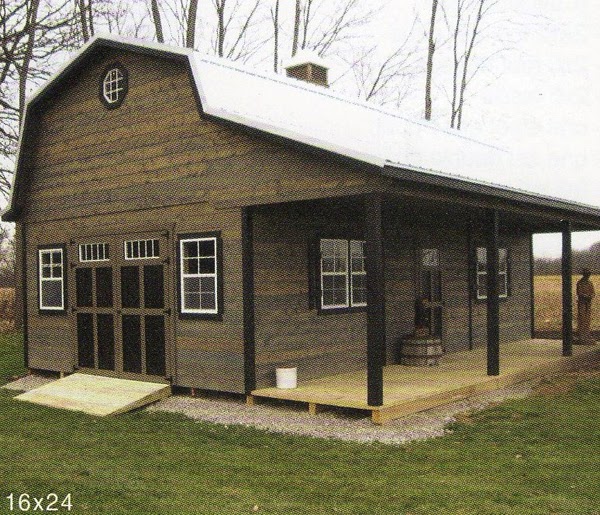 Hollans models: Storage shed with porch and loft