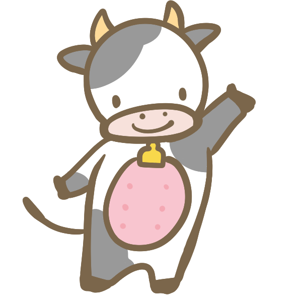 かわいいディズニー画像 これまでで最高のかわいい 牛 イラスト フリー