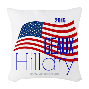 Geaux Hillary 2016 Woven Throw Pillow