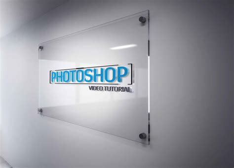 Download 3d Glass Logo Mockup Free Download Mockup