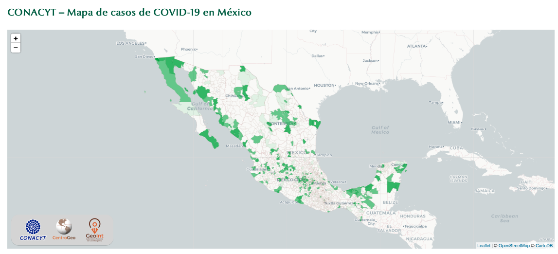 ¡14 estados pasan a verde! Conacyt Mapa De Casos De Covid 19 En Mexico Cvoed Centro Virtual De Operaciones En Emergencias Y Desastres