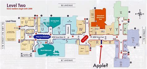 West Edmonton Mall Map